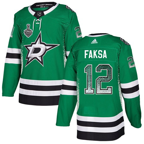Adidas Men Dallas Stars #12 Radek Faksa Green Home Authentic Drift Fashion 2020 Stanley Cup Final Stitched NHL Jersey->dallas stars->NHL Jersey